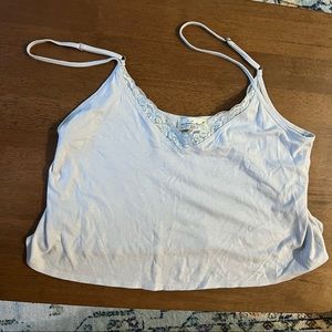 Y2K Abercrombie & Fitch Lacy Cami Tank Light Blue